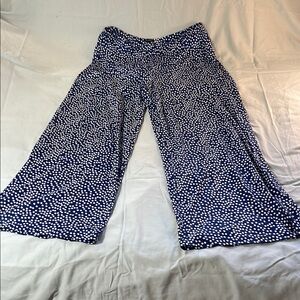 Arolina Navy Polka Dot Knit Pants